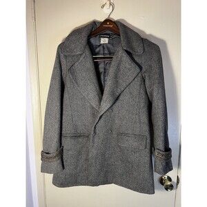 ANTIK BATIK Vintage Minush-Caban Wool Jacket Blazer Grey Sequin Cuff Size M